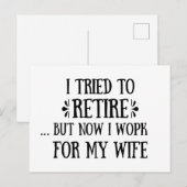 Ik heb geprobeerd om Funny Retirement Gifts voor m Feestdagenkaart (Voorkant / Achterkant)