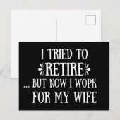 Ik heb geprobeerd om Funny Retirement Gifts voor m Feestdagenkaart (Voorkant / Achterkant)