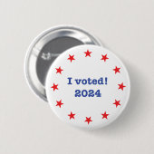 Ik heb gestemd! 2024 ronde button 5,7 cm (Voorkant /achterkant)