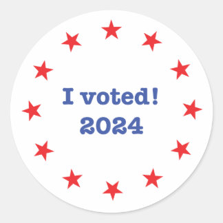 Ik heb gestemd! 2024 ronde sticker
