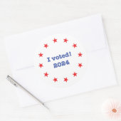 Ik heb gestemd! 2024 ronde sticker (Envelop)