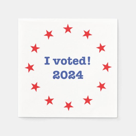 Ik heb gestemd! 2024 servet (Voorkant)