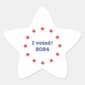 Ik heb gestemd! 2024 ster sticker (Voorkant)