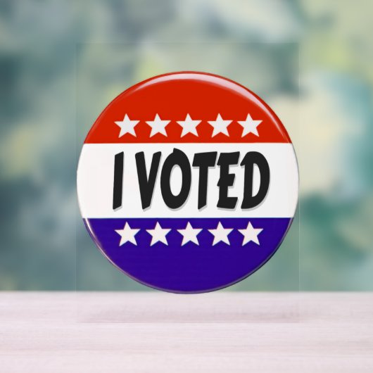 Ik heb gestemd acryl bord (Neutraal)