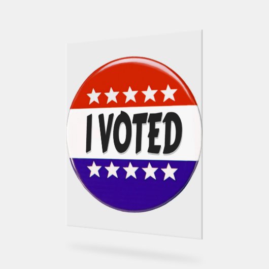 Ik heb gestemd acryl bord (Hoek)