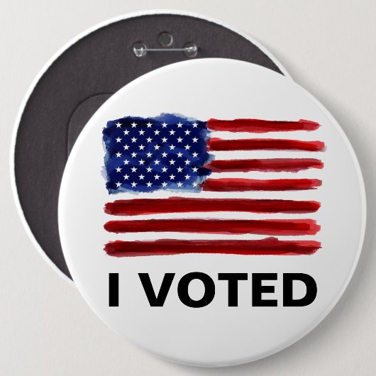 Ik heb gestemd - Amerikaanse vlag Ronde Button 6,0 Cm (Voorkant /achterkant)