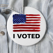 Ik heb gestemd - Amerikaanse vlag Ronde Button 6,0 Cm (In situ)
