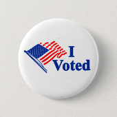Ik Heb Gestemd Amerikaanse Vlag Sticker Ronde Button 5,7 Cm (Voorkant)