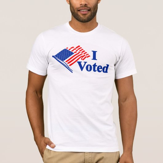 Ik Heb Gestemd Amerikaanse Vlag Sticker T-shirt (Voorkant)