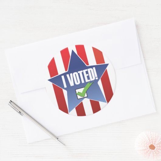 Ik heb gestemd! Badge Sticker (Envelop)
