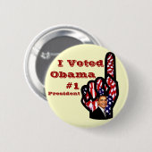 Ik heb gestemd, Barack Obama_ Ronde Button 5,7 Cm (Voorkant /achterkant)