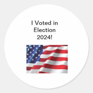 Ik heb gestemd bij de verkiezingen van 2024! Stick Ronde Sticker
