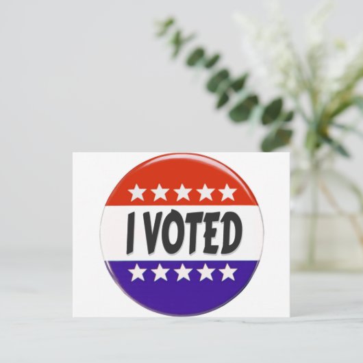 Ik heb gestemd briefkaart (Staand voorkant)