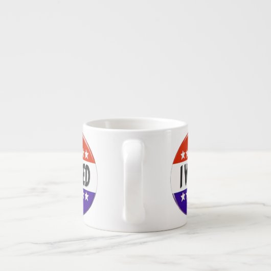 Ik heb gestemd espresso kop (Achterkant)