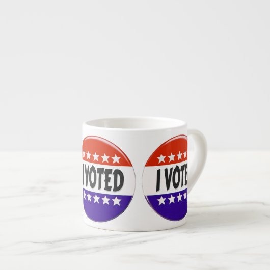 Ik heb gestemd espresso kop (Voorkant rechts)