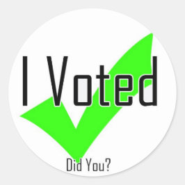 Ik heb gestemd. Heb je dat gedaan? Ronde Sticker