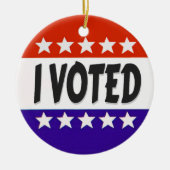 Ik heb gestemd keramisch ornament (Voorkant)