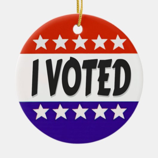 Ik heb gestemd keramisch ornament (Voorkant)