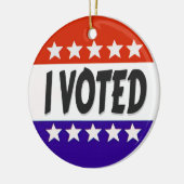 Ik heb gestemd keramisch ornament (Links)