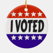 Ik heb gestemd keramisch ornament (Achterkant)