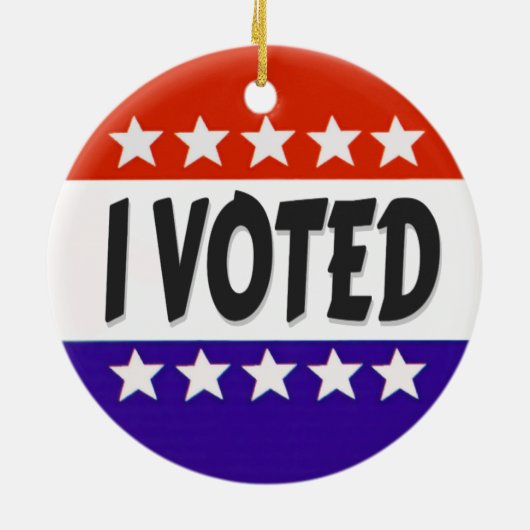 Ik heb gestemd keramisch ornament (Achterkant)