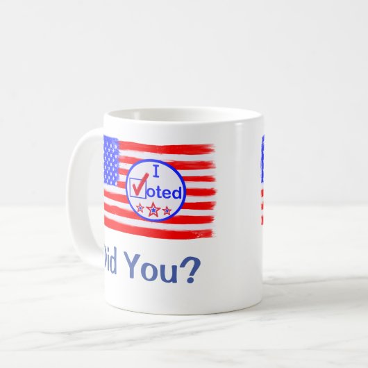 "Ik heb gestemd, nietwaar?" Mok stemrechten (Voorkant links)