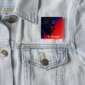 Ik heb gestemd — Obama Vierkante Button 5,1 Cm (In situ)