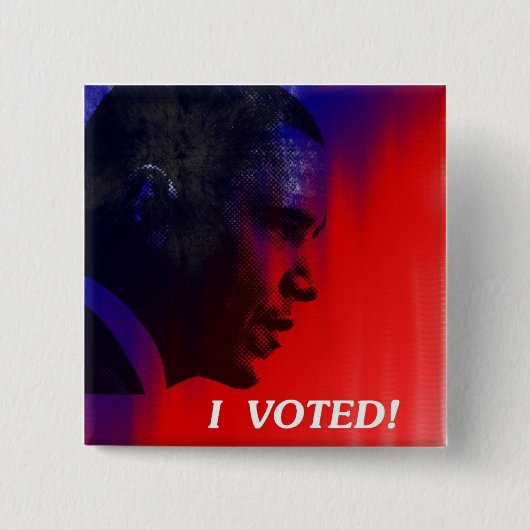 Ik heb gestemd — Obama Vierkante Button 5,1 Cm (Voorkant)