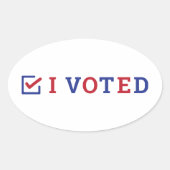 IK HEB GESTEMD OVALE STICKER (Voorkant)