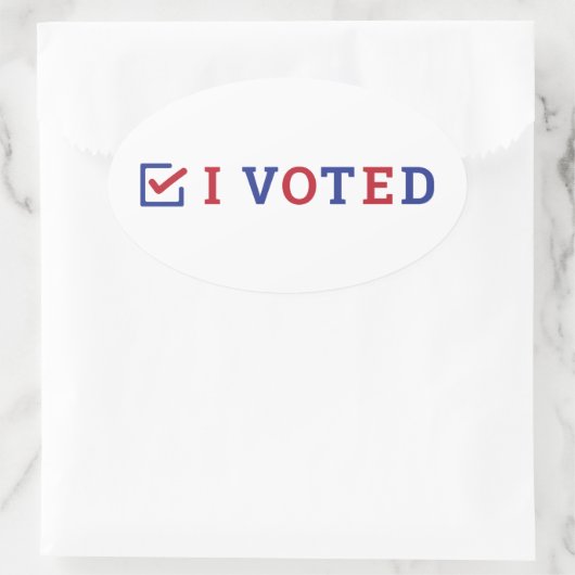 IK HEB GESTEMD OVALE STICKER (Tas)