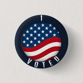 Ik heb gestemd Pin met Amerikaanse vlag Ronde Button 3,2 Cm