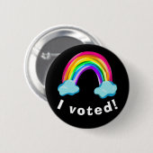 "Ik heb gestemd!" Rainbow Pin Button (Voorkant /achterkant)