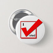 Ik heb gestemd ronde button 5,7 cm (Voorkant /achterkant)