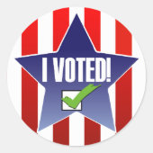 Ik heb gestemd! ronde sticker (Voorkant)