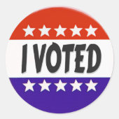 Ik heb gestemd ronde sticker (Voorkant)