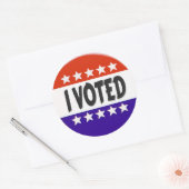Ik heb gestemd ronde sticker (Envelop)