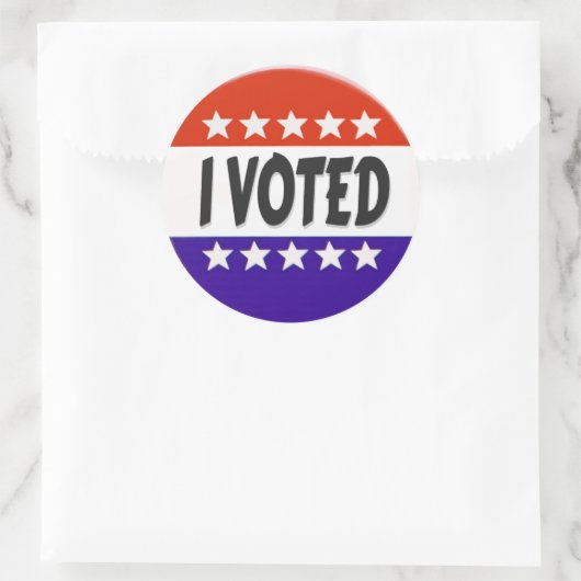 Ik heb gestemd ronde sticker (Tas)