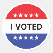 Ik heb gestemd ronde sticker (Voorkant)