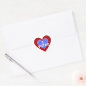 "Ik heb gestemd" Ronde Sticker met Heart Design (Envelop)