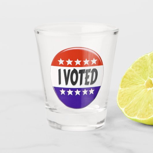 Ik heb gestemd shot glas (Voorkant)