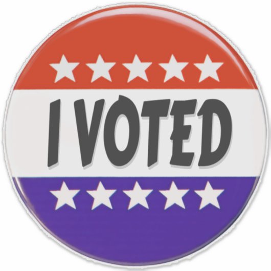 Ik heb gestemd sticker (Voorkant)