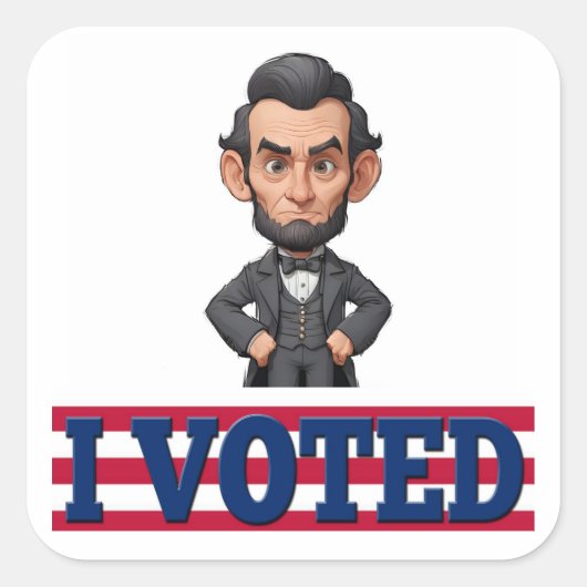 Ik heb gestemd vierkante sticker (Voorkant)