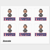 Ik heb gestemd vierkante sticker (Vel)