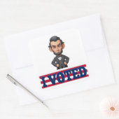 Ik heb gestemd vierkante sticker (Envelop)