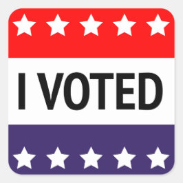 Ik heb gestemd vierkante sticker