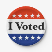 Ik heb gestemd voor 2024 verkiezingen papieren bordje (Voorkant)