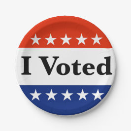 Ik heb gestemd voor 2024 verkiezingen papieren bordje