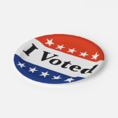 Ik heb gestemd voor 2024 verkiezingen papieren bordje (Gekanteld)