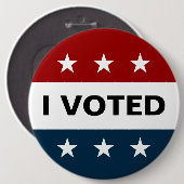 Ik heb gestemd voor 2024 verkiezingen ronde button 6,0 cm (Voorkant /achterkant)