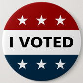 Ik heb gestemd voor 2024 verkiezingen ronde button 6,0 cm (Voorkant)